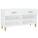 vidaXL magasfényű fehér szerelt fa cipőszekrény 102x35x55 cm
