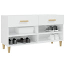 vidaXL magasfényű fehér szerelt fa cipőszekrény 102x35x55 cm