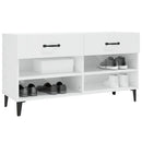 vidaXL magasfényű fehér szerelt fa cipőszekrény 102x35x55 cm