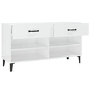 vidaXL magasfényű fehér szerelt fa cipőszekrény 102x35x55 cm