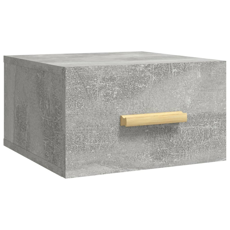 vidaXL 2 db betonszürke falra szerelhető éjjeliszekrény 35x35x20 cm