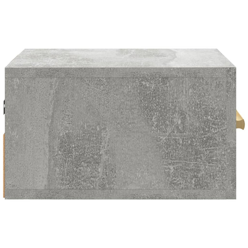 vidaXL 2 db betonszürke falra szerelhető éjjeliszekrény 35x35x20 cm