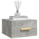 vidaXL 2 db betonszürke falra szerelhető éjjeliszekrény 35x35x20 cm