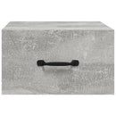 vidaXL betonszürke falra szerelhető éjjeliszekrény 35x35x20 cm