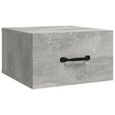 vidaXL 2 db betonszürke falra szerelhető éjjeliszekrény 35x35x20 cm