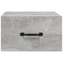 vidaXL 2 db betonszürke falra szerelhető éjjeliszekrény 35x35x20 cm