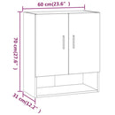 vidaXL betonszürke szerelt fa faliszekrény 60 x 31 x 70 cm