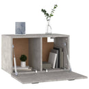 vidaXL betonszürke szerelt fa faliszekrény 60 x 36,5 x 35 cm