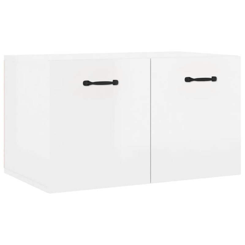 vidaXL magasfényű fehér szerelt fa faliszekrény 60 x 36,5 x 35 cm
