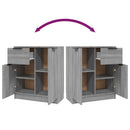 vidaXL szürke sonoma színű szerelt fa tálalószekrény 60 x 30 x 70 cm