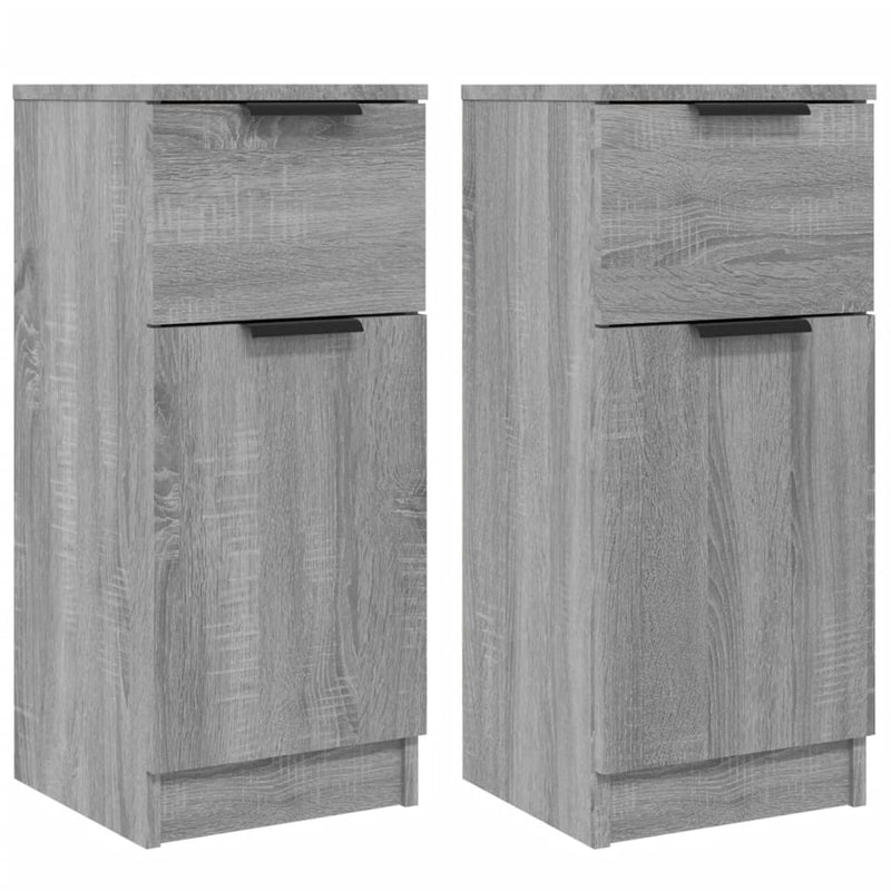 vidaXL 2 db szürke sonoma színű szerelt fa tálalószekrény 30x30x70 cm