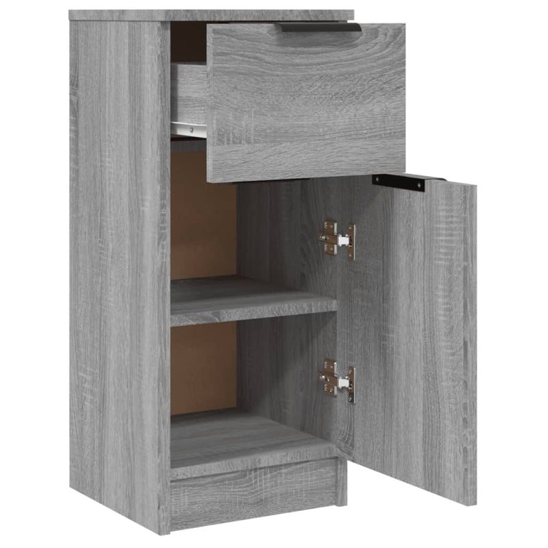 vidaXL 2 db szürke sonoma színű szerelt fa tálalószekrény 30x30x70 cm