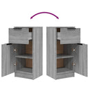 vidaXL 2 db szürke sonoma színű szerelt fa tálalószekrény 30x30x70 cm