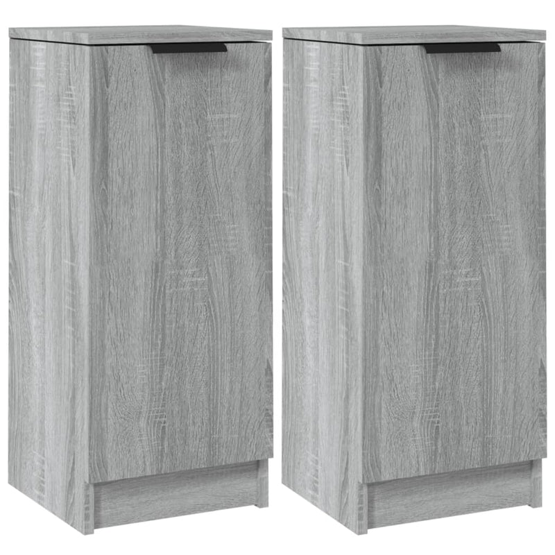 vidaXL 2 db szürke sonoma színű szerelt fa tálalószekrény 30x30x70 cm