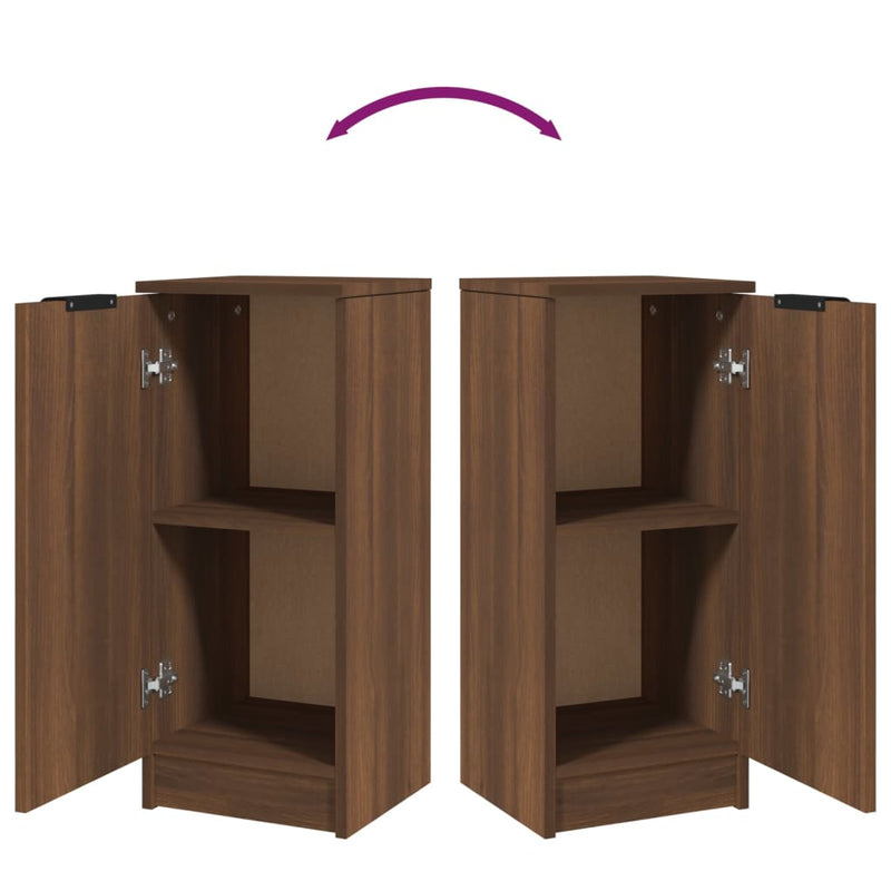 vidaXL barna tölgyszínű szerelt fa tálalószekrény 30 x 30 x 70 cm