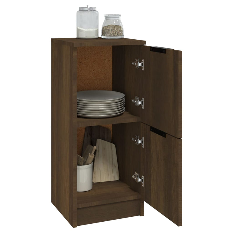 vidaXL 2 db barna tölgyszínű szerelt fa tálalószekrény 30x30x70 cm