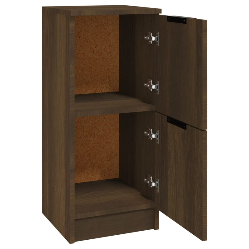 vidaXL 2 db barna tölgyszínű szerelt fa tálalószekrény 30x30x70 cm