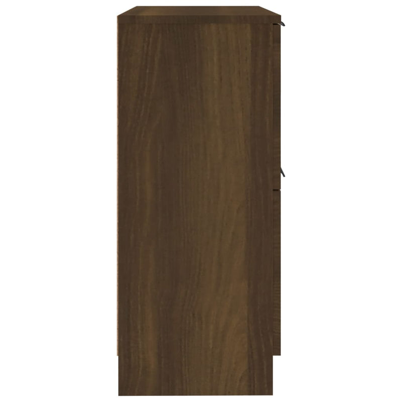 vidaXL 2 db barna tölgyszínű szerelt fa tálalószekrény 30x30x70 cm