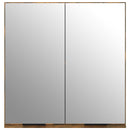 vidaXL füstös tölgy színű tükrös fürdőszobaszekrény 64 x 20 x 67 cm