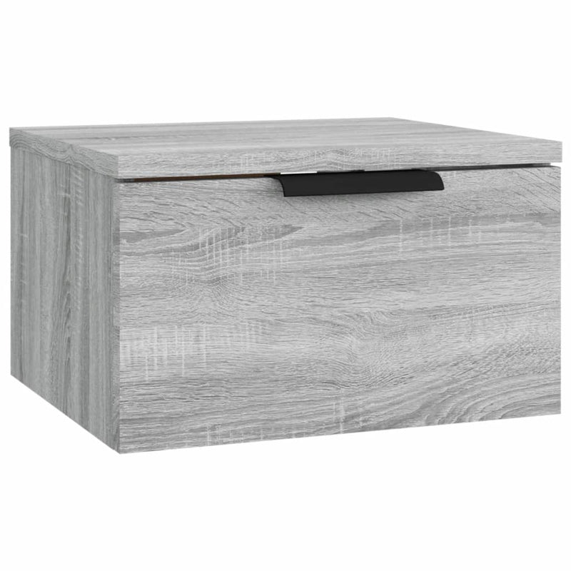 vidaXL szürke sonoma falra szerelhető éjjeliszekrény 34 x 30 x 20 cm