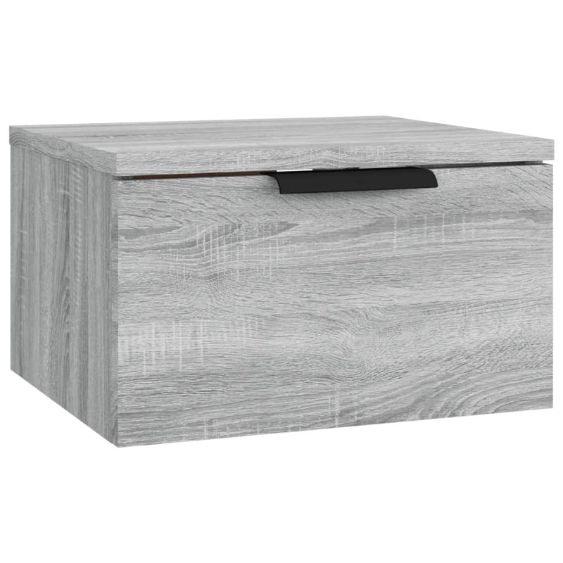 vidaXL 2 db szürke sonoma falra szerelhető éjjeliszekrény 34x30x20 cm