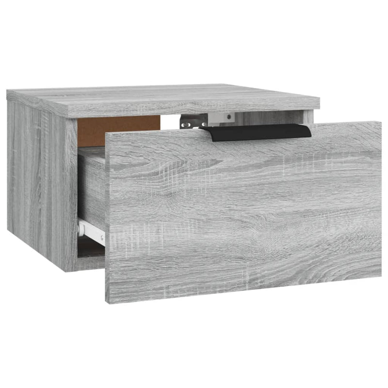 vidaXL 2 db szürke sonoma falra szerelhető éjjeliszekrény 34x30x20 cm