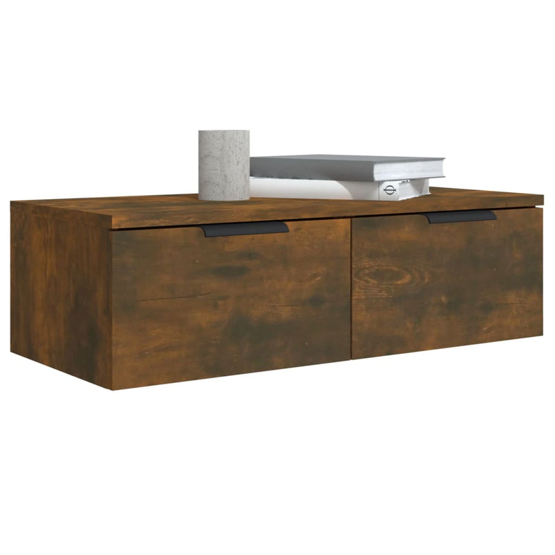 vidaXL füstös tölgy színű szerelt fa faliszekrény 68 x 30 x 20 cm