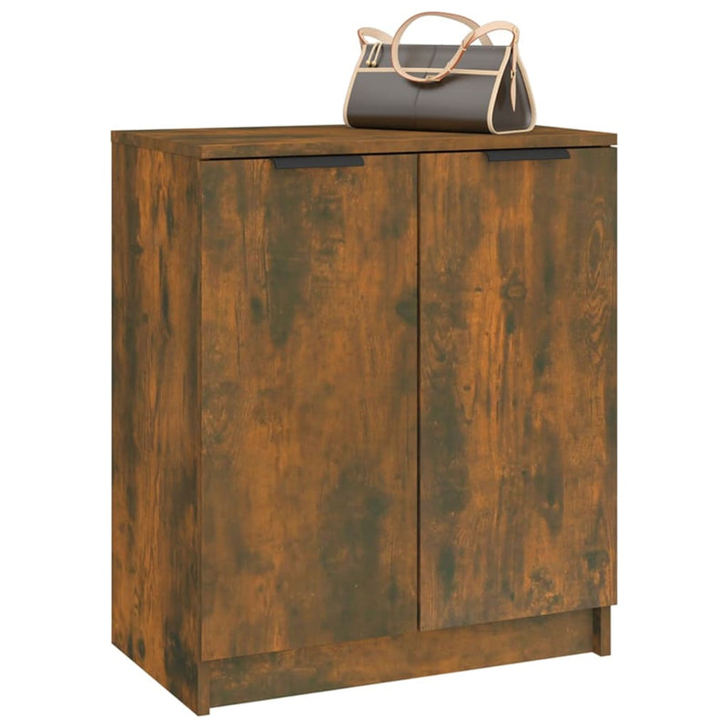 vidaXL füstös tölgyszínű szerelt fa cipősszekrény 59 x 35 x 70 cm