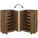 vidaXL füstös tölgyszínű szerelt fa cipősszekrény 59 x 35 x 100 cm