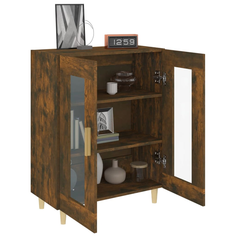 vidaXL füstös tölgy színű szerelt fa tálalószekrény 69,5 x 34 x 90 cm
