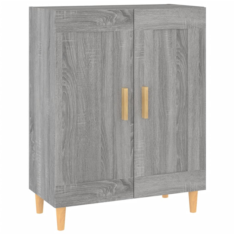 vidaXL szürke sonoma színű szerelt fa tálalószekrény 69,5 x 34 x 90 cm