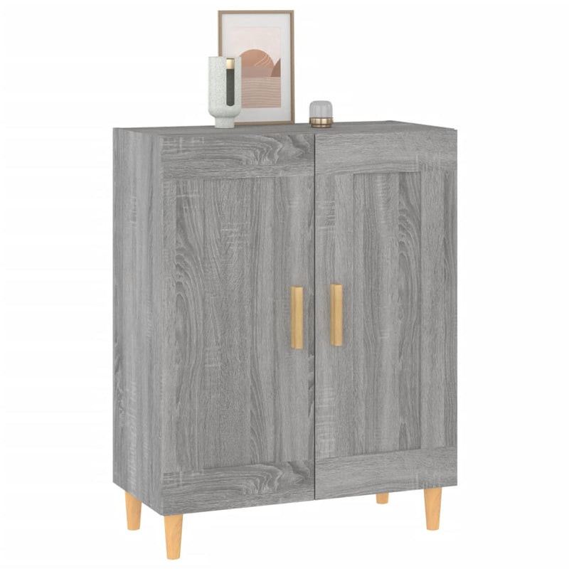 vidaXL szürke sonoma színű szerelt fa tálalószekrény 69,5 x 34 x 90 cm
