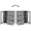 vidaXL szürke sonoma színű szerelt fa tálalószekrény 69,5 x 34 x 90 cm