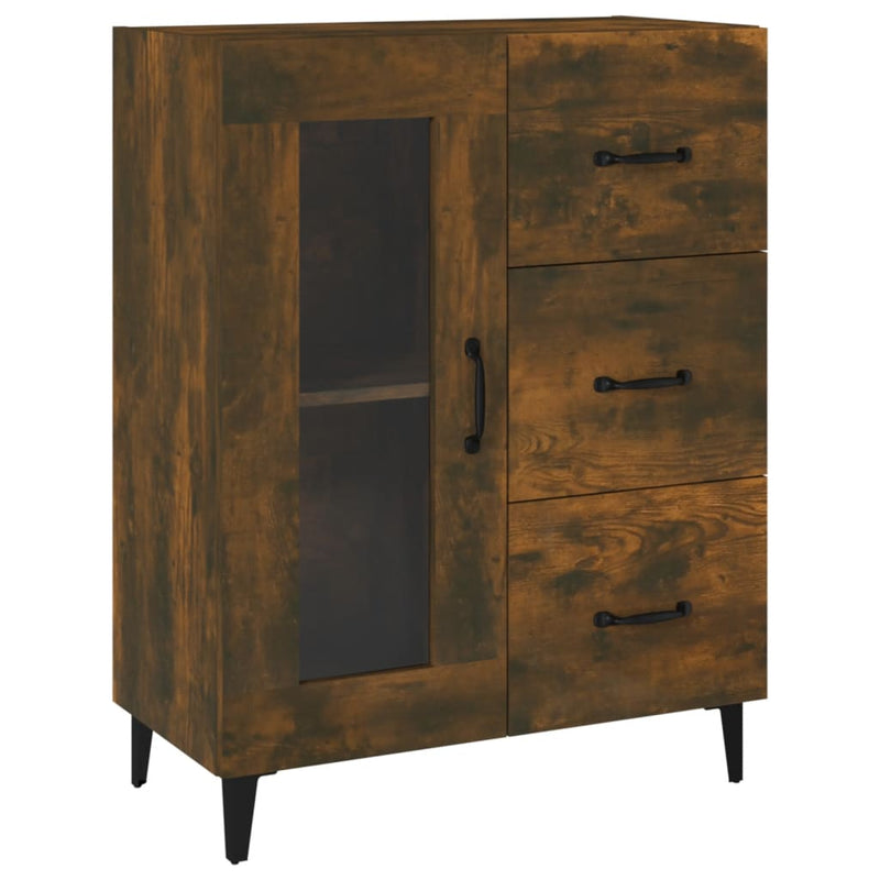 vidaXL füstös tölgy színű szerelt fa tálalószekrény 69,5 x 34 x 90 cm