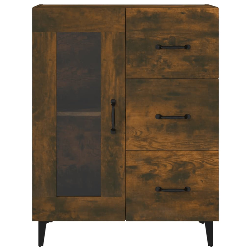 vidaXL füstös tölgy színű szerelt fa tálalószekrény 69,5 x 34 x 90 cm