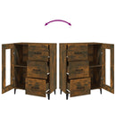 vidaXL füstös tölgy színű szerelt fa tálalószekrény 69,5 x 34 x 90 cm