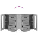 vidaXL szürke sonoma színű szerelt fa tálalószekrény 69,5 x 34 x 90 cm