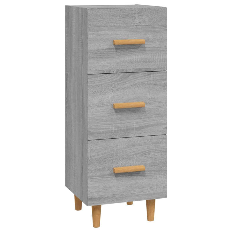 vidaXL szürke sonoma színű szerelt fa tálalószekrény 34,5 x 34 x 90 cm