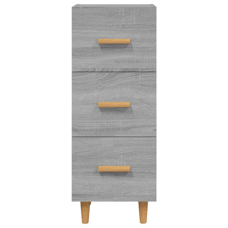 vidaXL szürke sonoma színű szerelt fa tálalószekrény 34,5 x 34 x 90 cm