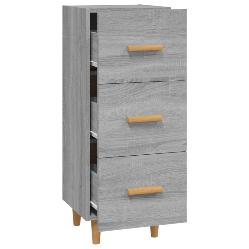 vidaXL szürke sonoma színű szerelt fa tálalószekrény 34,5 x 34 x 90 cm