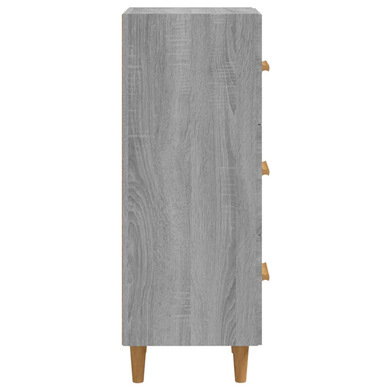 vidaXL szürke sonoma színű szerelt fa tálalószekrény 34,5 x 34 x 90 cm