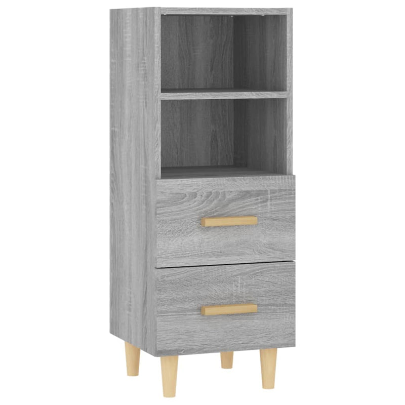 vidaXL szürke sonoma színű szerelt fa tálalószekrény 34,5 x 34 x 90 cm