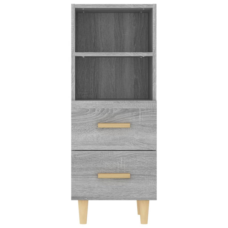 vidaXL szürke sonoma színű szerelt fa tálalószekrény 34,5 x 34 x 90 cm