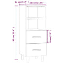 vidaXL szürke sonoma színű szerelt fa tálalószekrény 34,5 x 34 x 90 cm