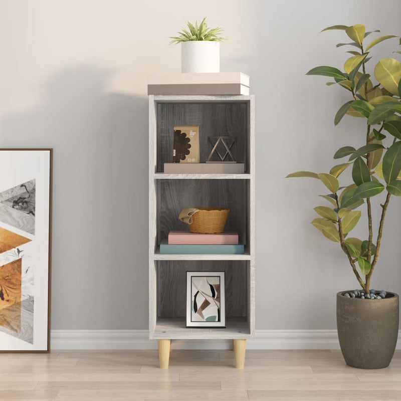 vidaXL szürke sonoma színű szerelt fa tálalószekrény 34,5x32,5x90 cm