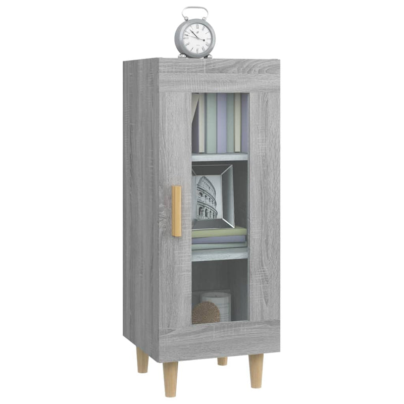 vidaXL szürke sonoma színű szerelt fa tálalószekrény 34,5 x 34 x 90 cm