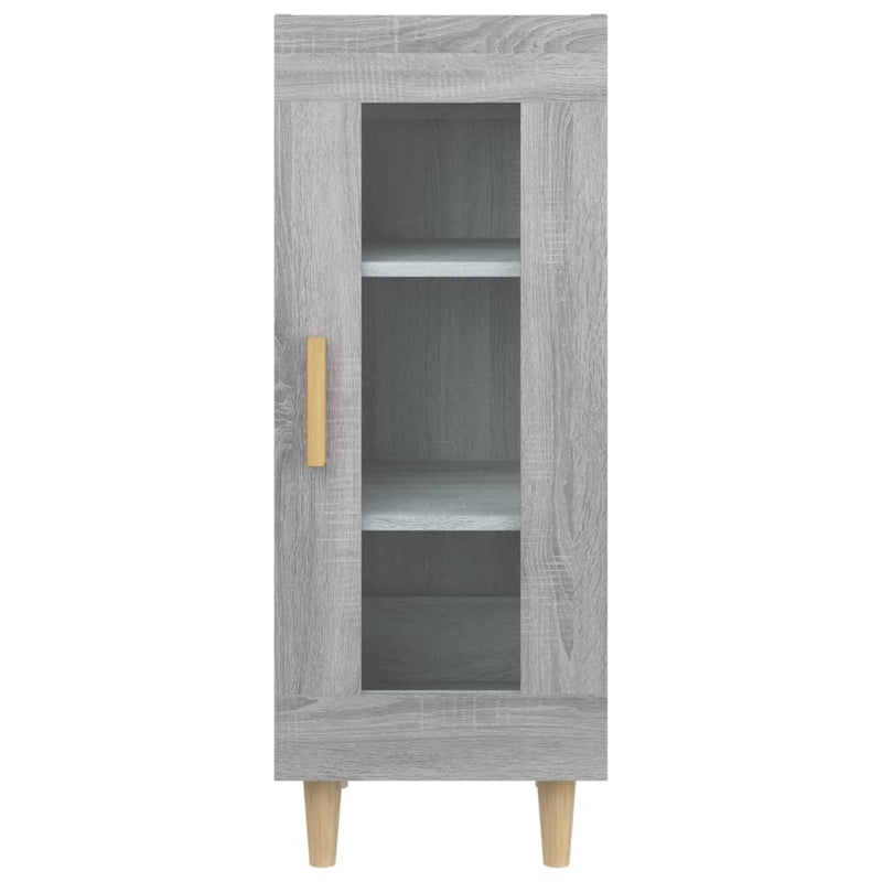 vidaXL szürke sonoma színű szerelt fa tálalószekrény 34,5 x 34 x 90 cm