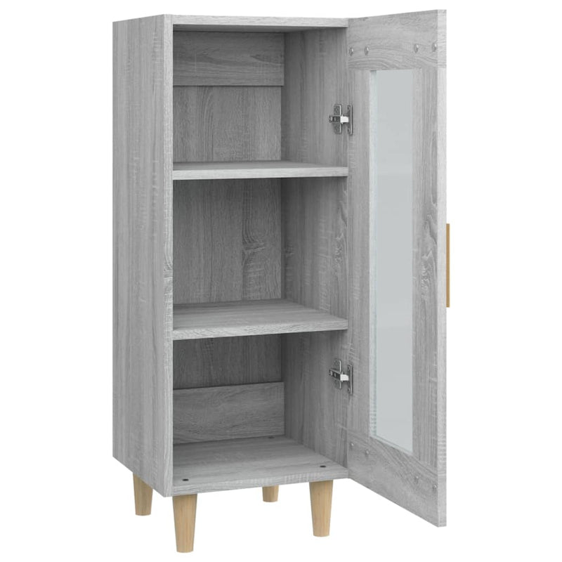 vidaXL szürke sonoma színű szerelt fa tálalószekrény 34,5 x 34 x 90 cm