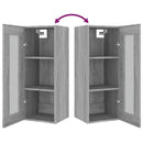 vidaXL szürke-sonoma színű függő faliszekrény 34,5 x 34 x 90 cm