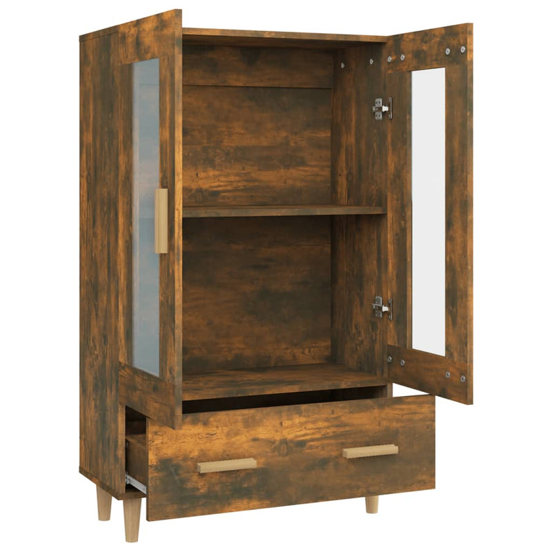 vidaXL füstös tölgy színű szerelt fa magasszekrény 70 x 31 x 115 cm